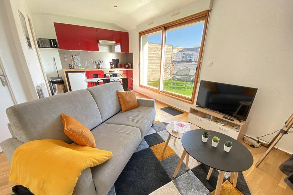 Grand Studio, Belle Terrasse Avec Vue Nantes Exterior foto
